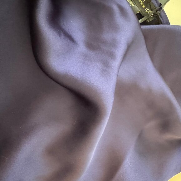 House of Harlow- NWT Cowl Neck Blue Satin Bodysuit- sz. M - Picture 9 of 9